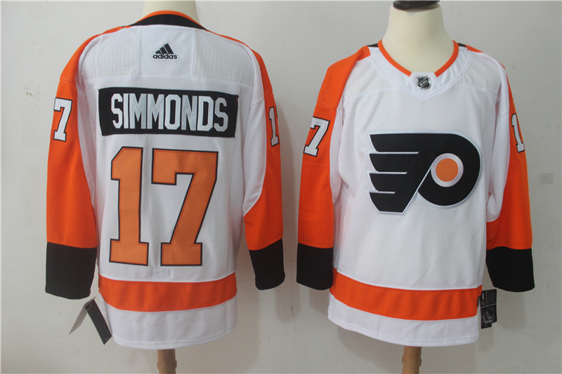 Men Philadelphia Flyers #17 Simmonds White Hockey Stitched Adidas NHL Jerseys